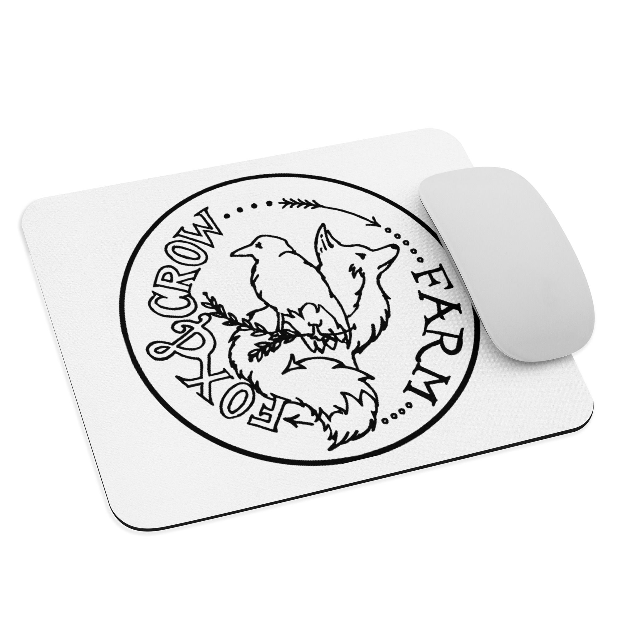 The Fox and Crow Farm Mouse pad