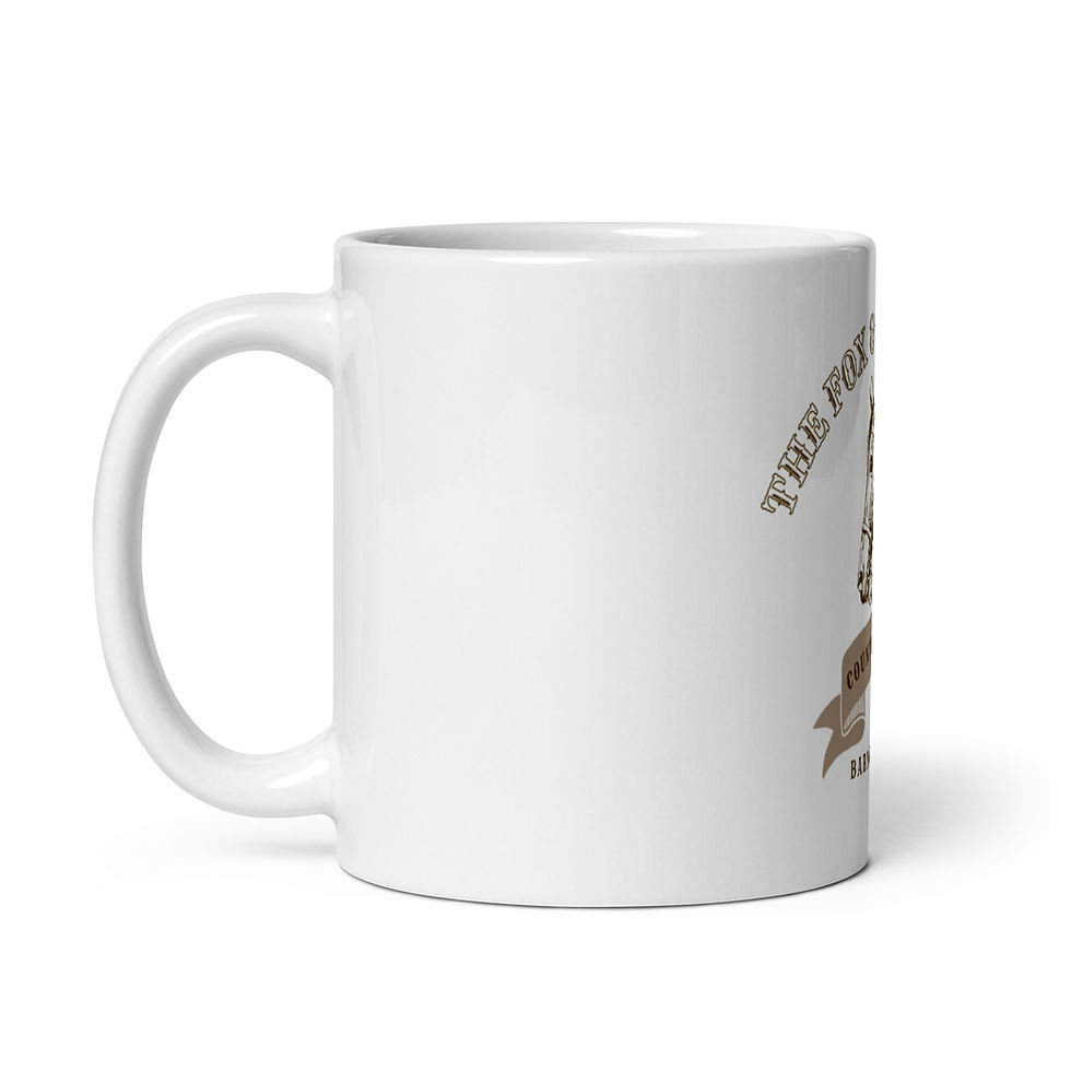 Thumbnail: The Fox and Crow Farm White glossy mug