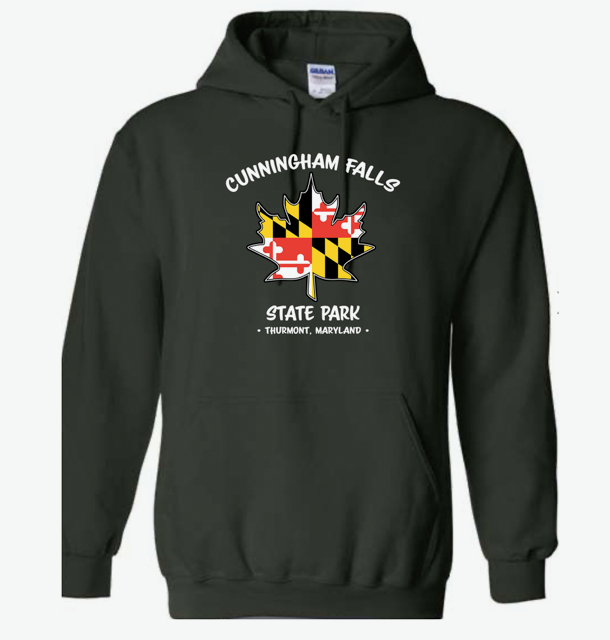 Hoodie - Leaf Logo (Forest Green)