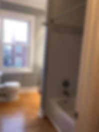 Bedroom converted to bathroom