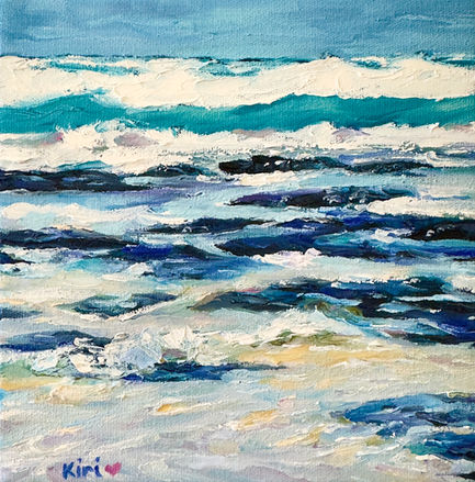 Shoreline, Oil on Canvas, 15cm x 15cm
