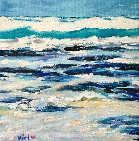 Shoreline, Oil on Canvas, 15cm x 15cm