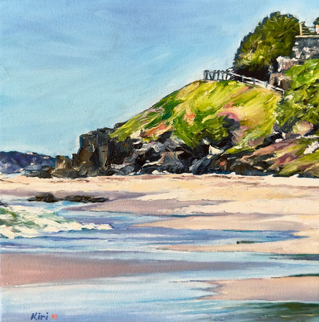 Shelly Beach Lookout, Oil on Canvas, 25cm x 25cm