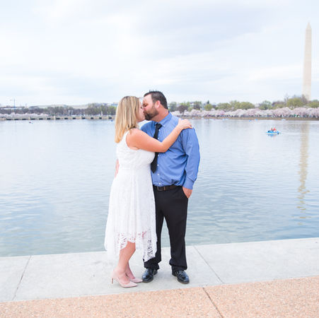 Cherry Blossom Wedding at Jefferson Memorial 
