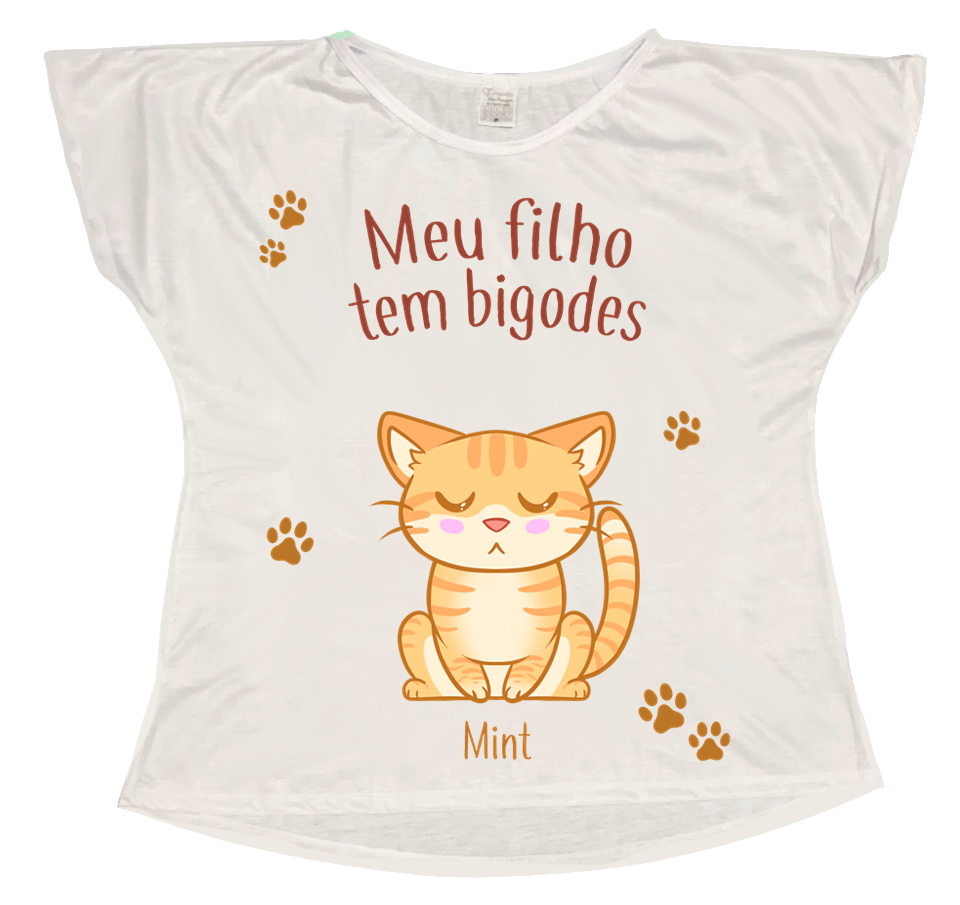 Miniatura: Camiseta Feminina Gola Canoa Branca - Personalizada