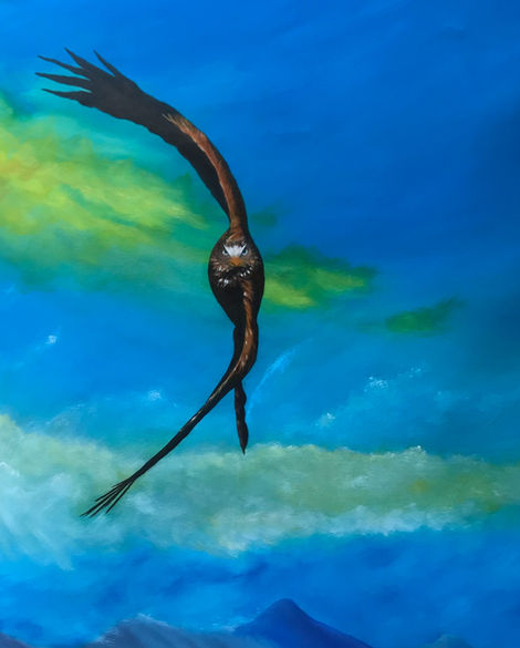 Aigle royal
Marie de Vençay
En plongeant dans cette peinture, jai voulu capturer l'essence de la liberté et la grandeur incarnées par un aigle royal, majestueusement en vol au-dessus des montagnes. Cette pièce exprime l'aspiration à s'élever au-delà des sommets de nos propres limites et doutes, illuminant chaque espace avec une promesse d'élévation infinie et de renouveau vibrant.
Une vue du ciel dans l’œil d’un aigle.
Marie de Vençay artiste peintre, Artiste peintre contemporain, artiste peintre femme, Peinture figurative, Peinture inspirée de la nature et des légendes, Peinture inspirée du voyage et de la lumière, Peinture au couteau/pinceau/éponge,Techniques mixtes en peinture, Couleurs chaudes et vibrantes en peinture, Jeux de lumière en peinture, Bleu, Peinture inspirée des contes, légendes et traditions orales, Peinture mêlant réalité et magie, Peinture sur le thème de l’arbre, Peinture sur la lumière sous différentes latitudes, Paysages poétiques et oniriques en peinture, Portraits, portraits de femme, Animaux totem, Peinture animalière, Paysages, Paysages oniriques, Tableaux personnalisés artiste peintre, Peinture sur commande cadeau unique, Idée cadeau artistique original, Acheter un tableau original artiste peintre, Exposition d’art contemporain, Acheter une peinture originale, Galerie d’art en ligne artiste peintre, Artiste peintre à suivre, artcollector