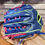 Thumbnail: 12.5", RHT, V-Web, Smooth Leather in Navy w Red Laces, Velcro Straps Baseball Softball Glove