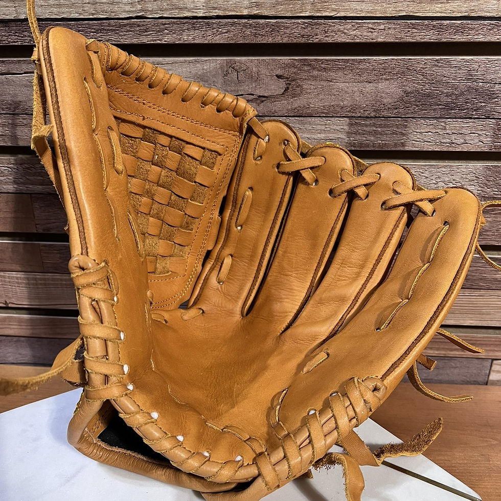 Thumbnail: 13.25"-13.5", RHT, Reinforced Basket Web, Smooth Leather, Dark Mustard - Baseball Softball