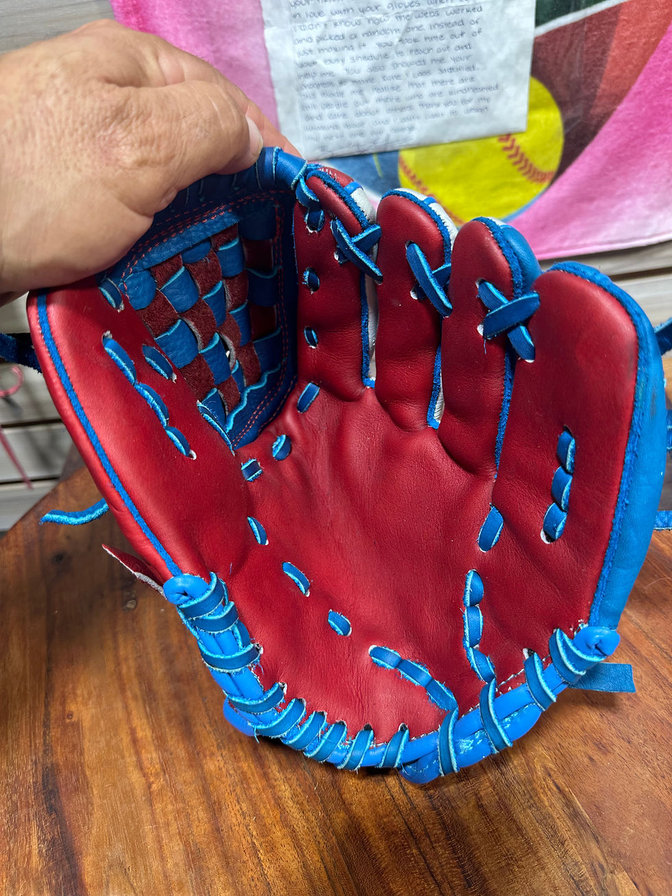 Thumbnail: 11.25” RHT, Reinforced Basket-Web, Soft Smooth Leather in USA TriColor