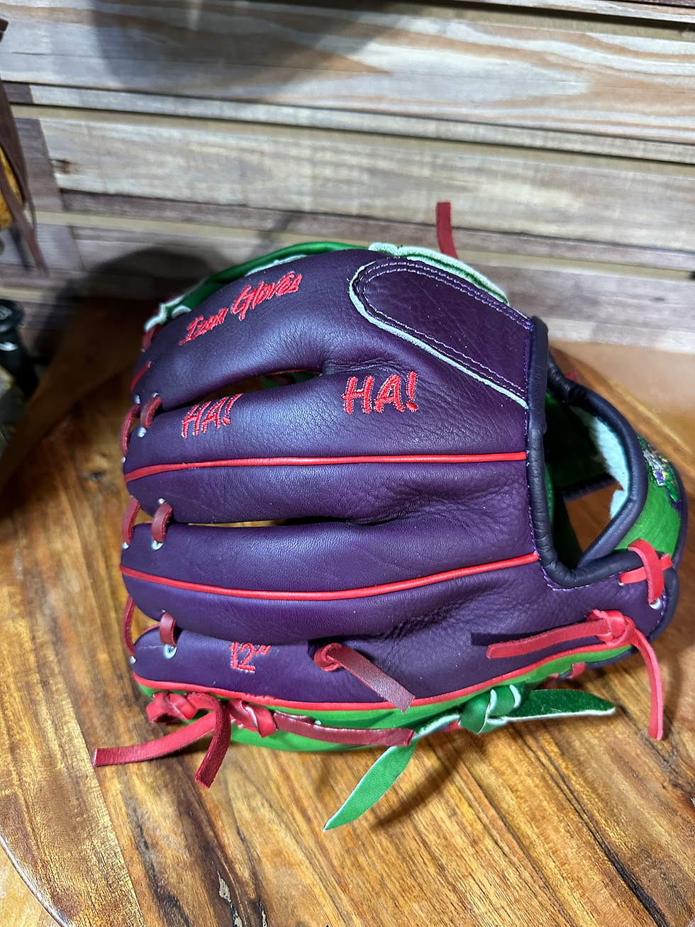 Thumbnail: 12” RHT, H-Web, Smooth Soft Leather in Purple-Green - Joker