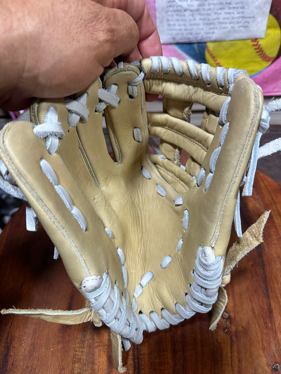 Thumbnail: 11” LHT, Modified H-Web, Soft Smooth Leather in Cream and White Laces