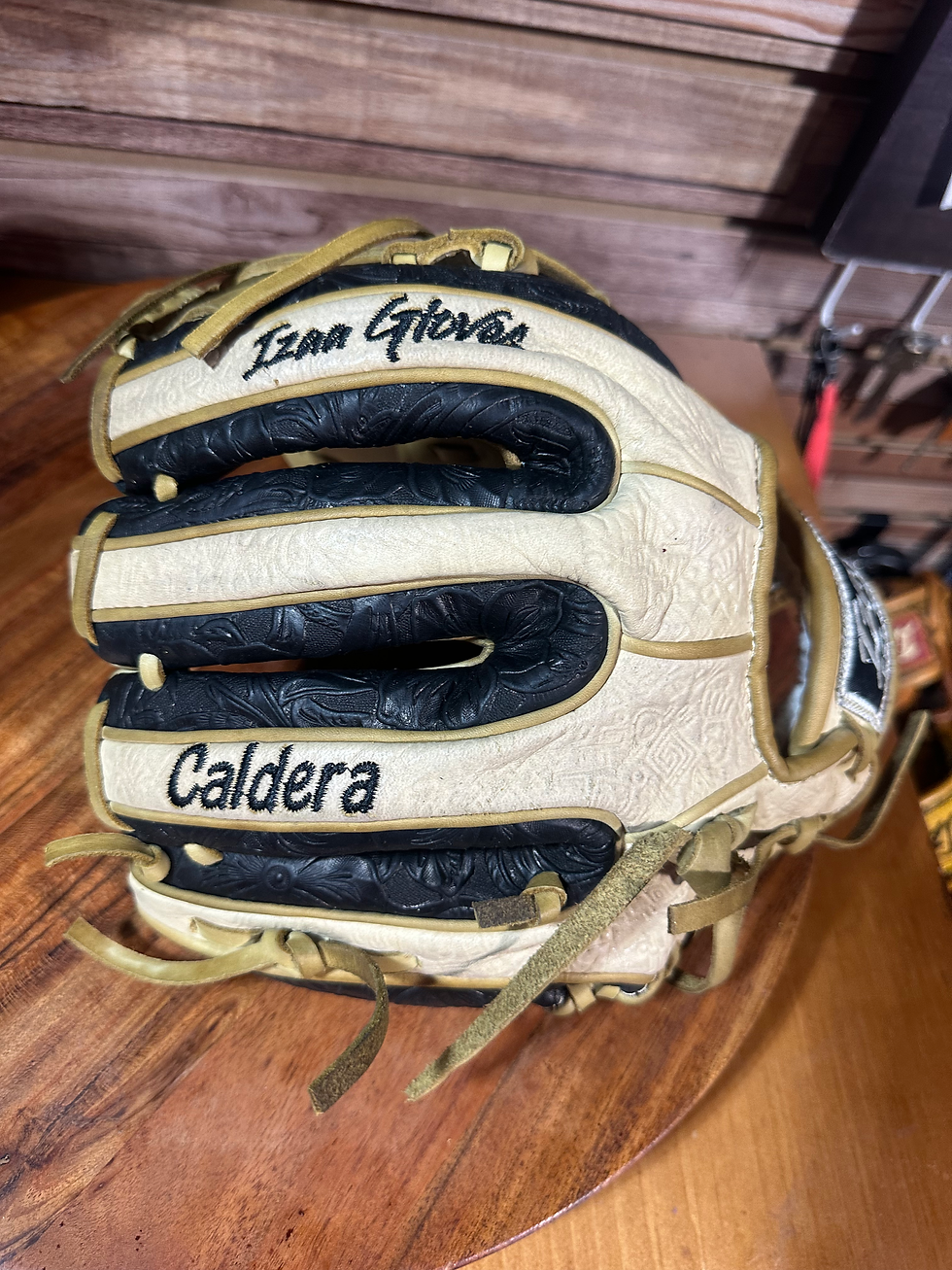 Thumbnail: Caldera , customize only glove comes with extra padding oiled broken in 