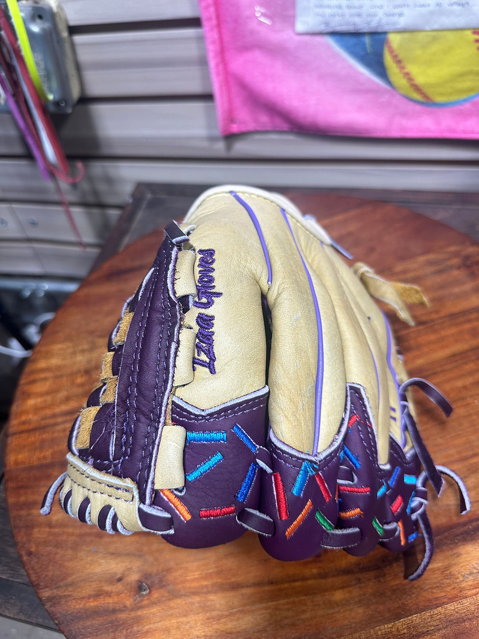 Thumbnail: 11” RHT, Reinforced Basket-Web, Ice Cream/Sprinkles, Soft Smooth Leather, Cream
