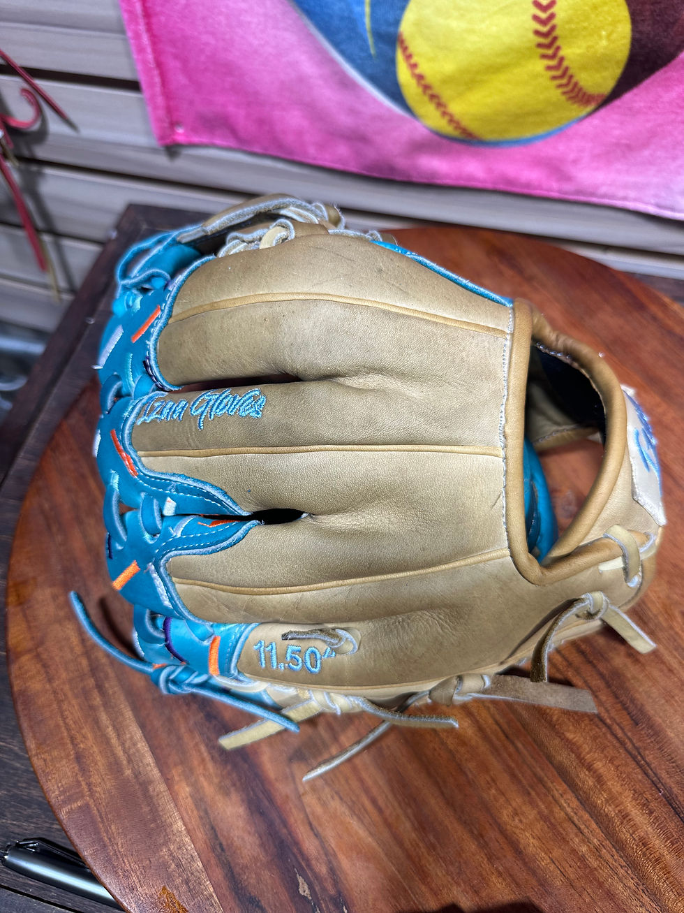 Thumbnail: 11.5” RHT kids ice cream Carolina blue oiled , broken in game ready 