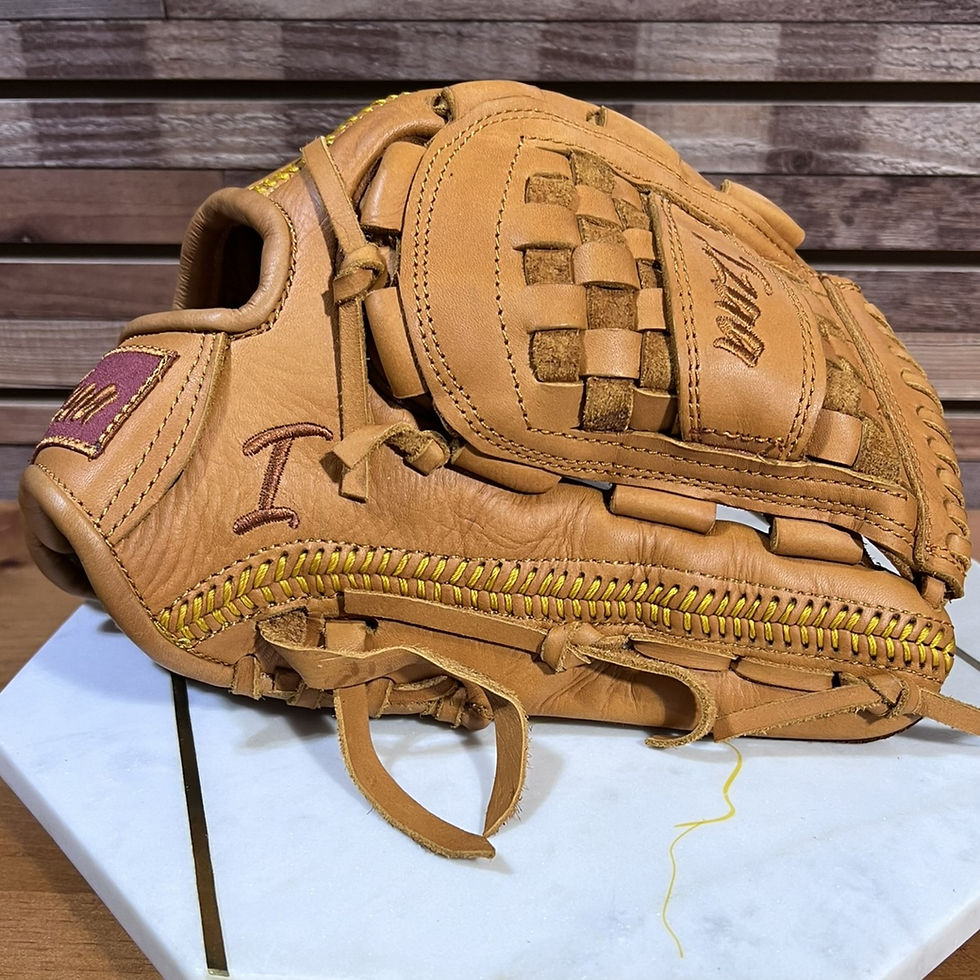 13.25"-13.5", RHT, Reinforced Basket Web, Smooth Leather, Dark Mustard - Baseball Softball