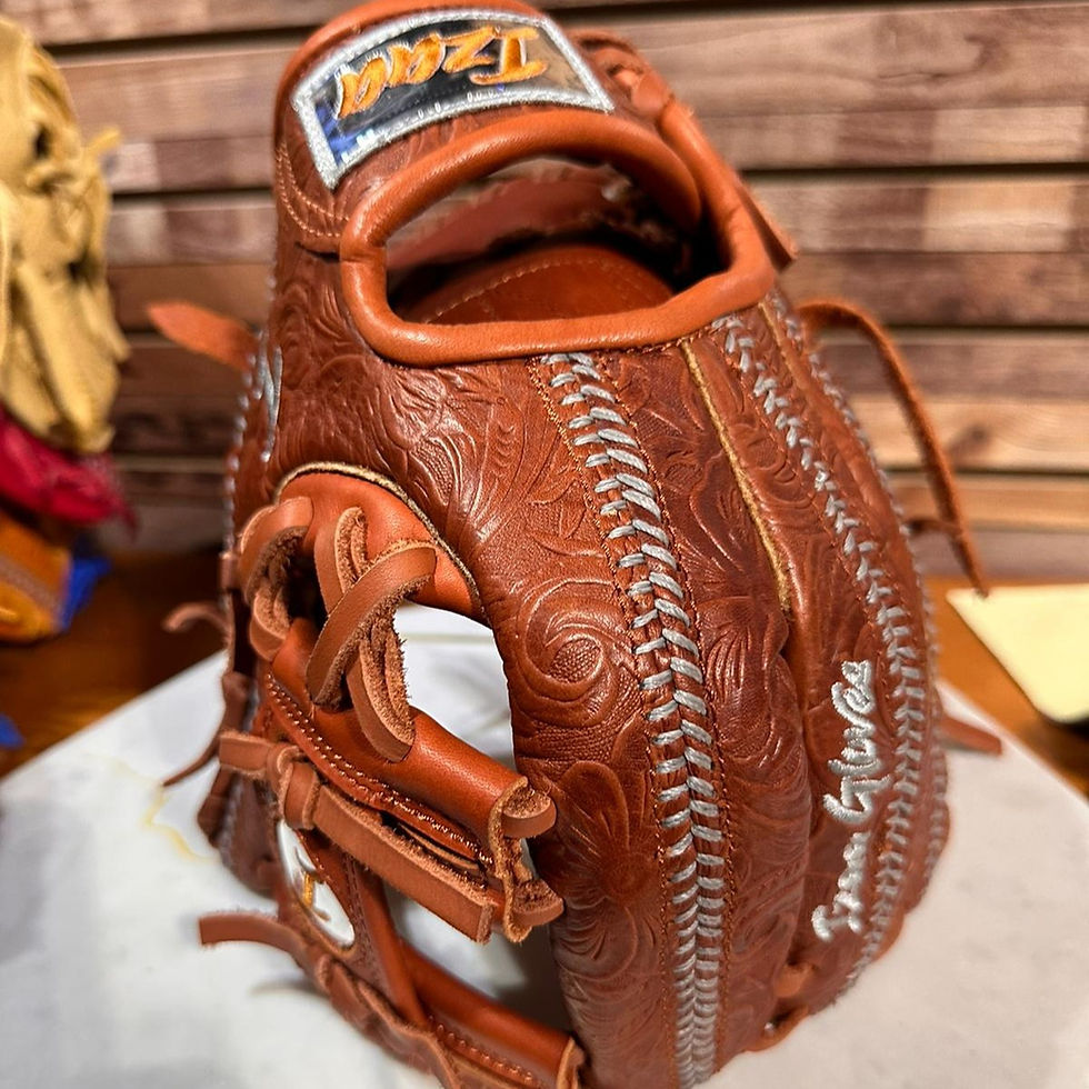 Thumbnail: 12", RHT, I-Web, Seams Vaquero Leather - Burnt Orange-Silver Baseball Softball Glove