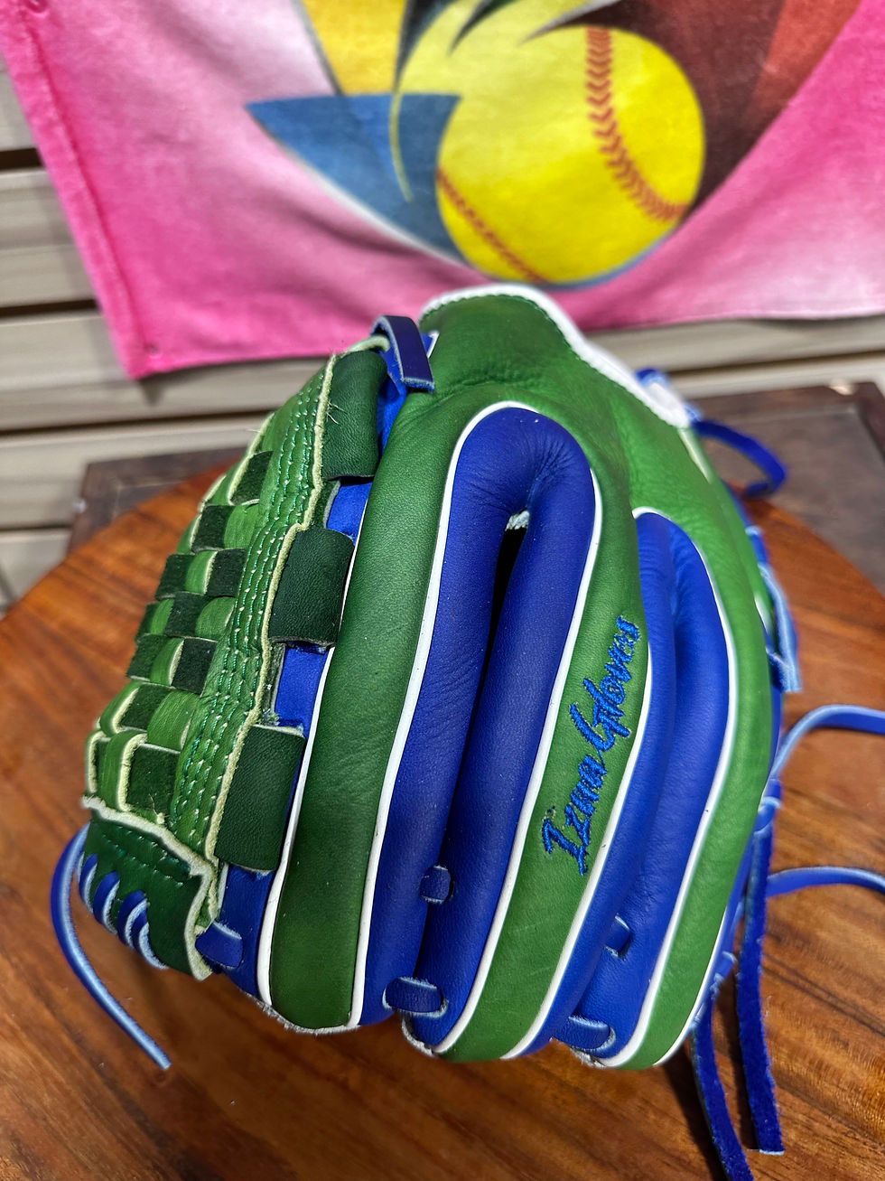 Thumbnail: 12”RHT , Green and Blue,kids small hands , oiled, broken in, Game ready 