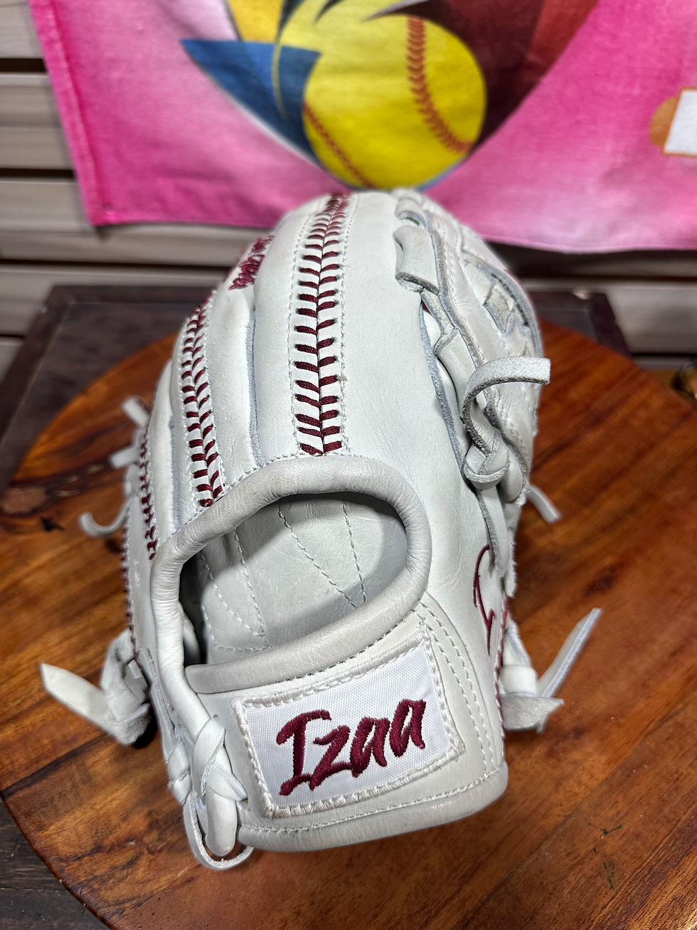 Thumbnail: 12” RHT white /baseball seams , oiled and broken in , extra padding 