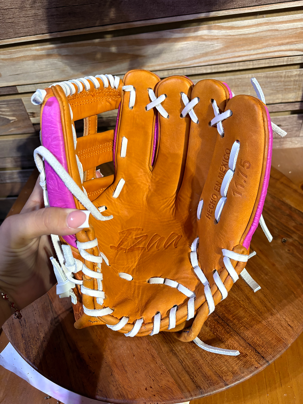 Thumbnail: 12.5” Vaquero orange Texas and pink,  H-web