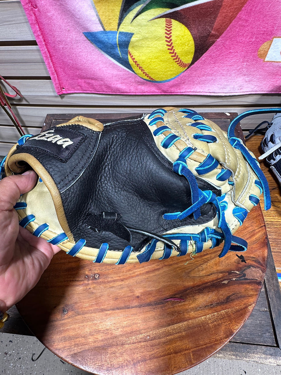 Thumbnail: 34” kids catchers black /Tan oiled and broken in extra padding 