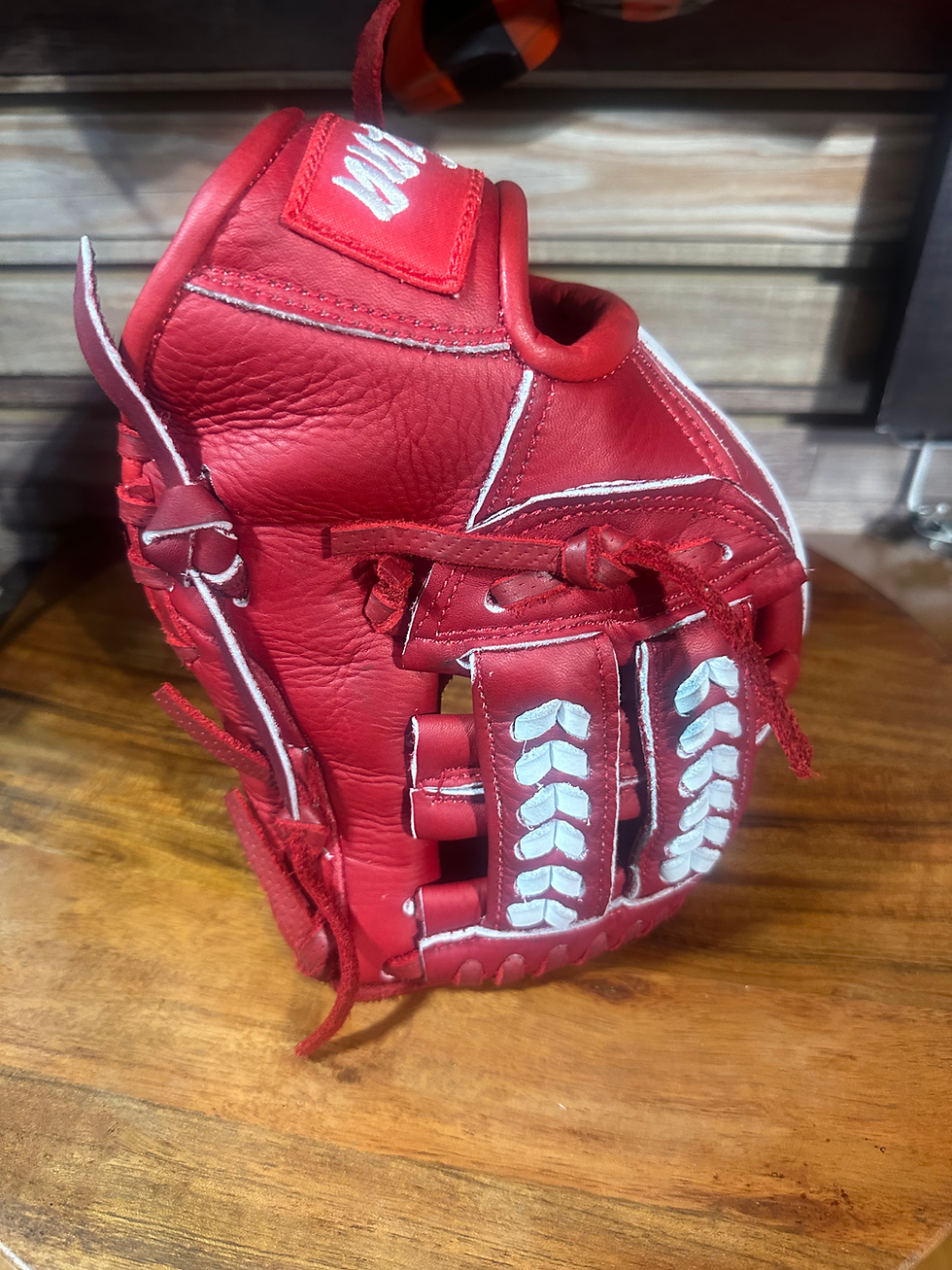 Thumbnail: 11.5” RHT Tri color soft leather easy to squeeze oiled and broken in 