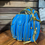 Thumbnail: 12” RHT Carolina blue T web reinforced padding oiled broken in 