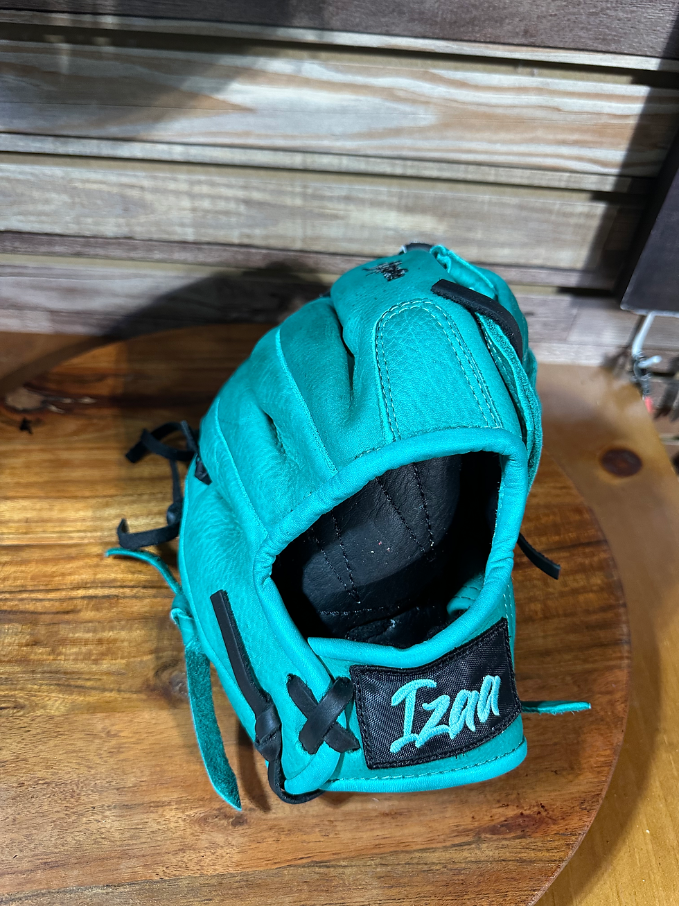 Thumbnail: 12” RHT,ice cream teal HWeb soft leather easy to squeeze broken in