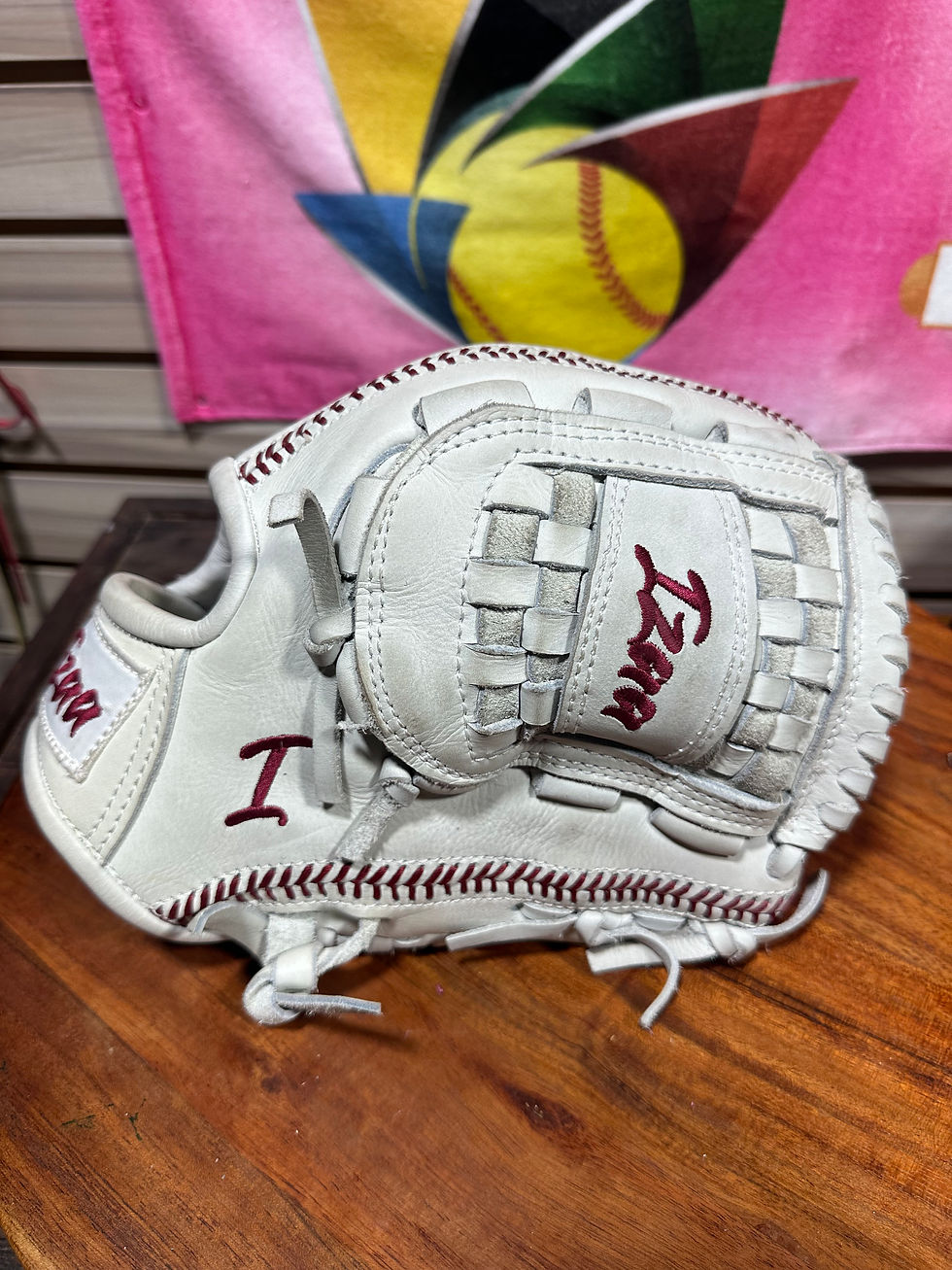 Thumbnail: 12” RHT white /baseball seams , oiled and broken in , extra padding 
