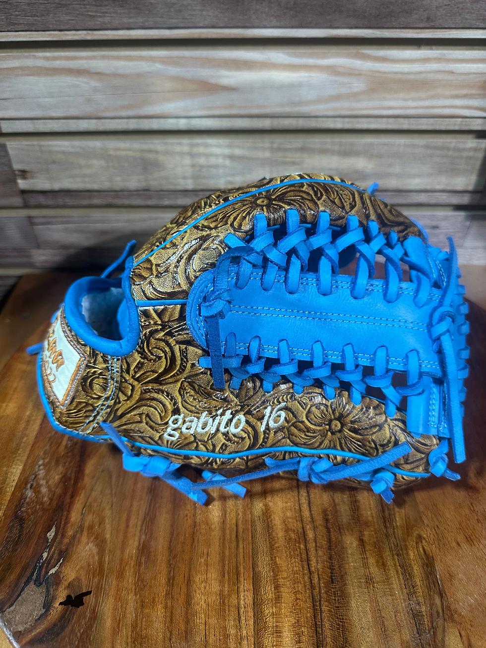 Thumbnail: Customize only any size glove comes with extra padding oiled broken in 