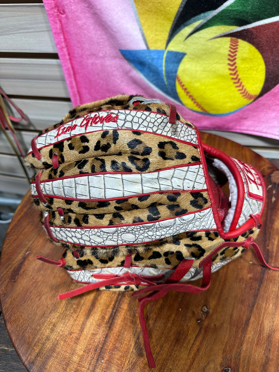 Thumbnail: 11.75” RHT H-Web Leopard / Crocodile, oiled and broken in, extra padding