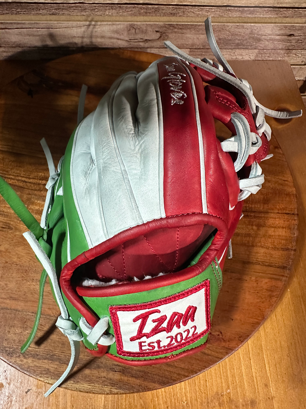 Thumbnail: 11.75” RHT escudo Mexicano tricolor  extra padding oiled broken in
