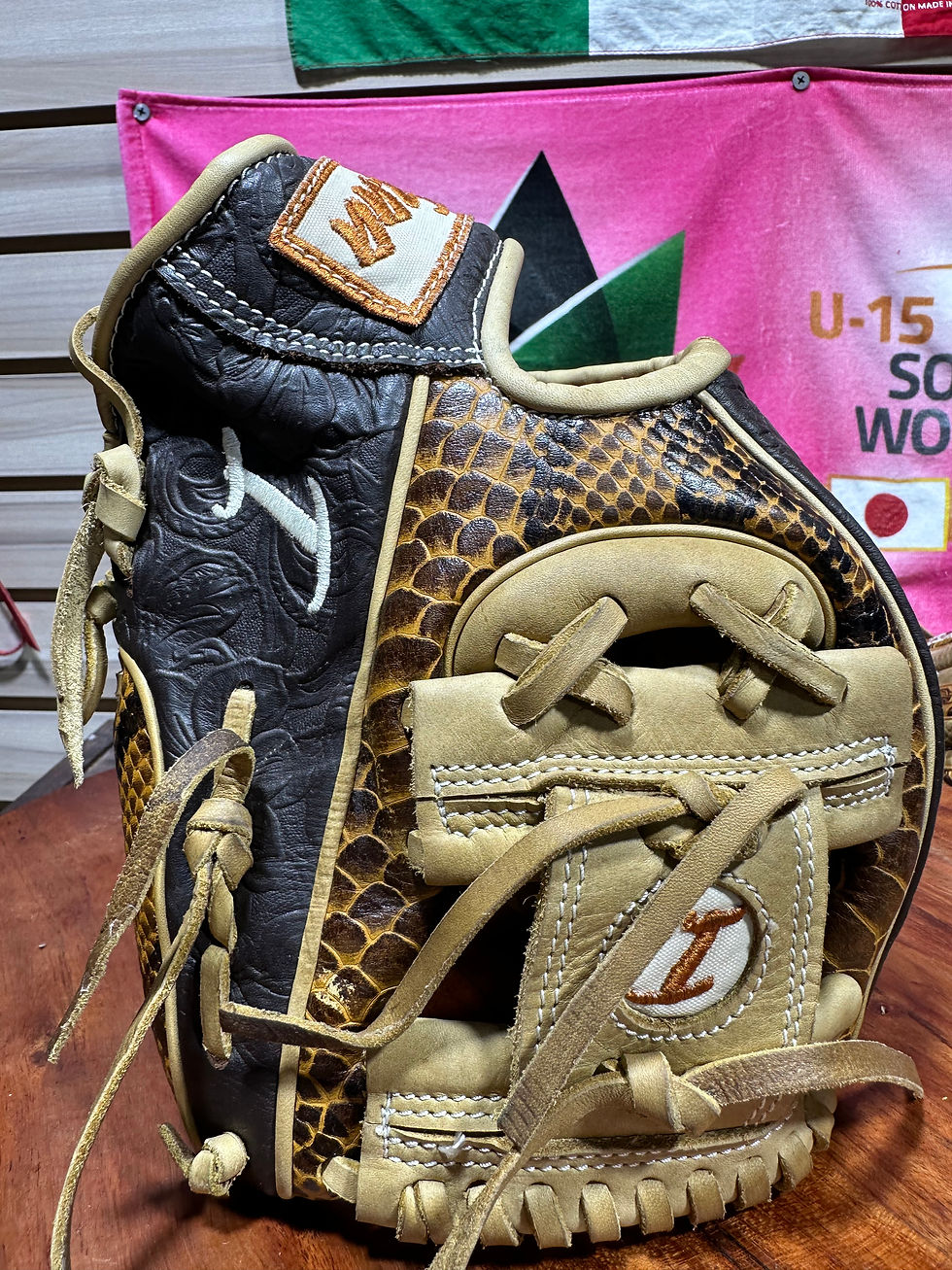 Thumbnail: 11.25” RHT , I-Web vaquero brown / Python , oiled , broken in , extra padding 