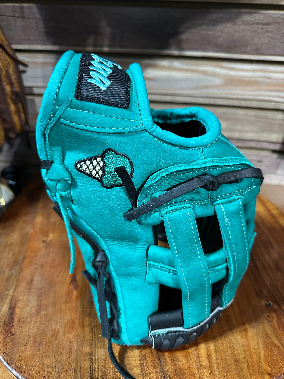 Thumbnail: 12” RHT,ice cream teal HWeb soft leather easy to squeeze broken in