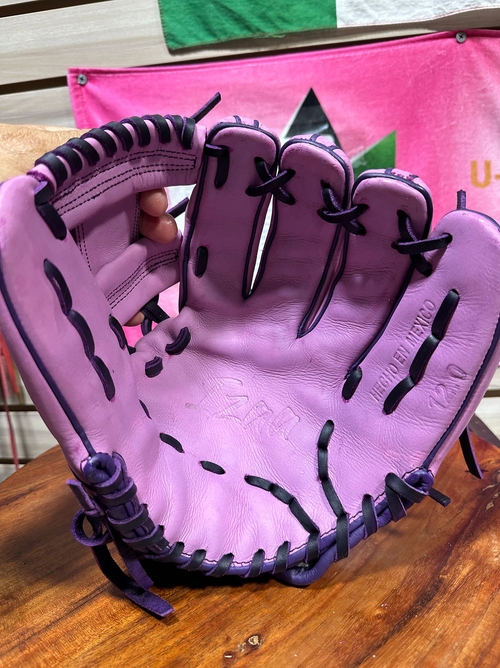 Thumbnail: 12” RHT pink oiled and broken in extra padding  