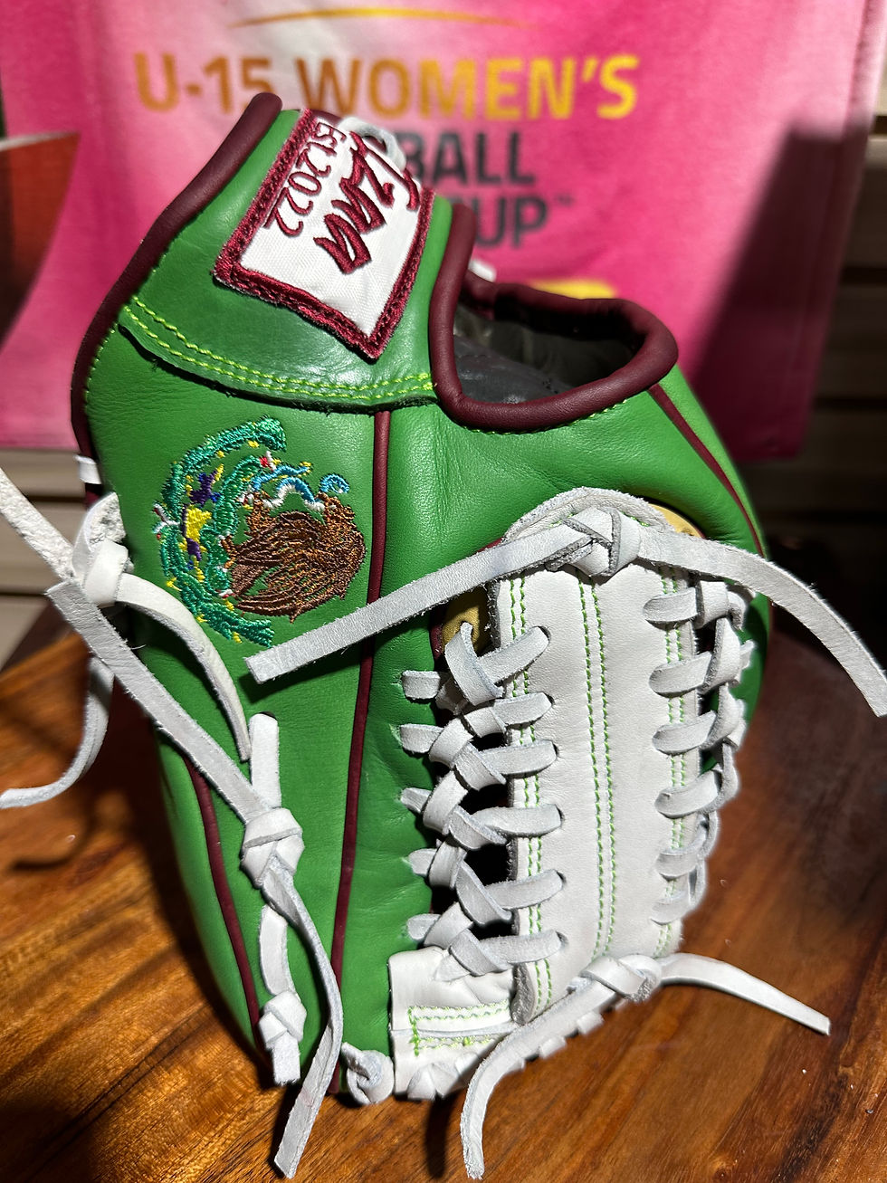 Thumbnail: 11.5” RHT escudo Mexicano green white trap web extra padding broken in 
