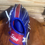 Thumbnail: Sale, 12.5” Lefty , red/royal blue trap web 
