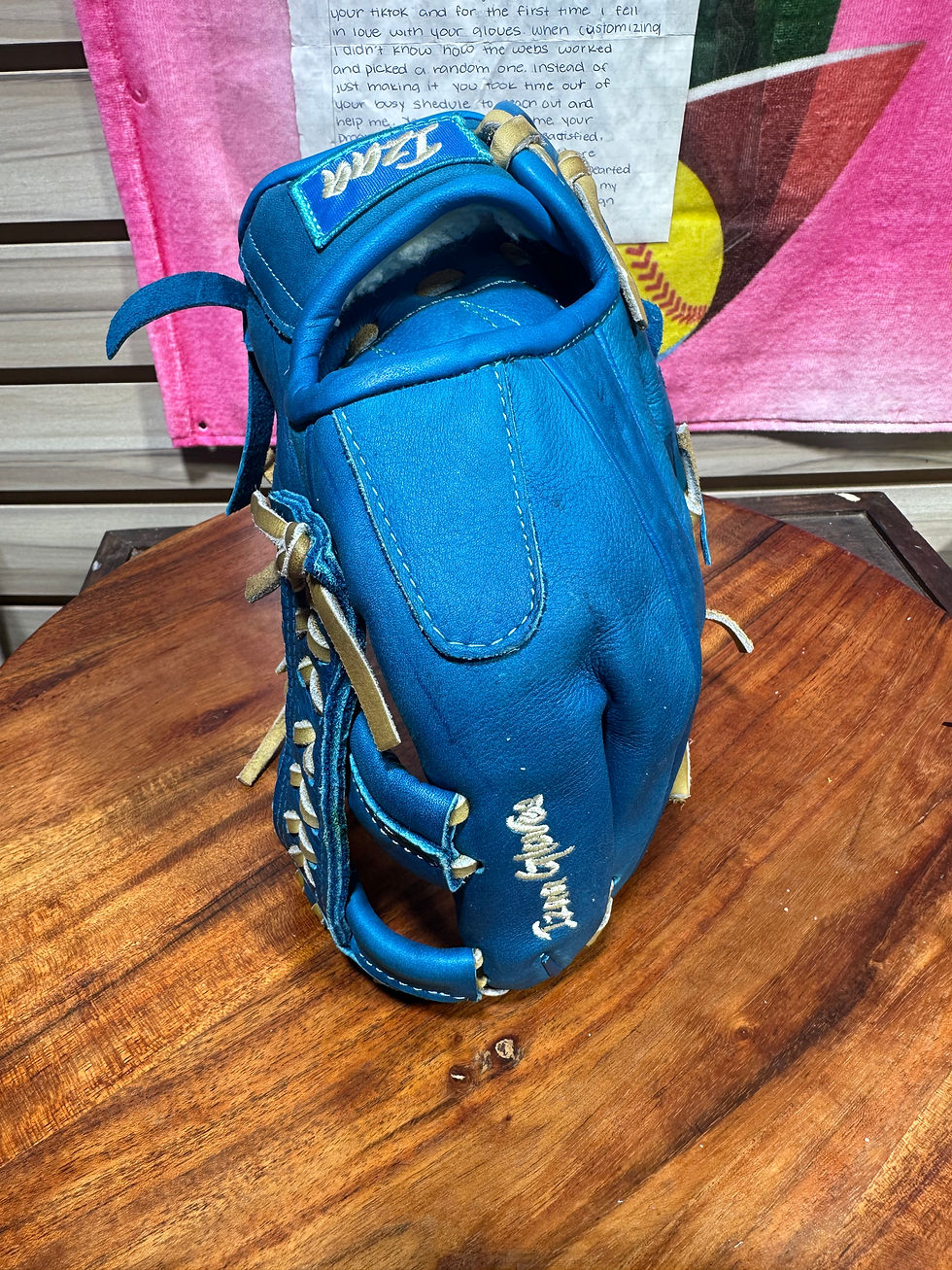 Thumbnail: 11” RHT lightweight blue kids small hands oiled and broken in game ready 