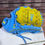 Thumbnail: 12.5", RHT, I-Web, Seams Smooth Leather - Light Blue-Yellow Baseball Softball Glove