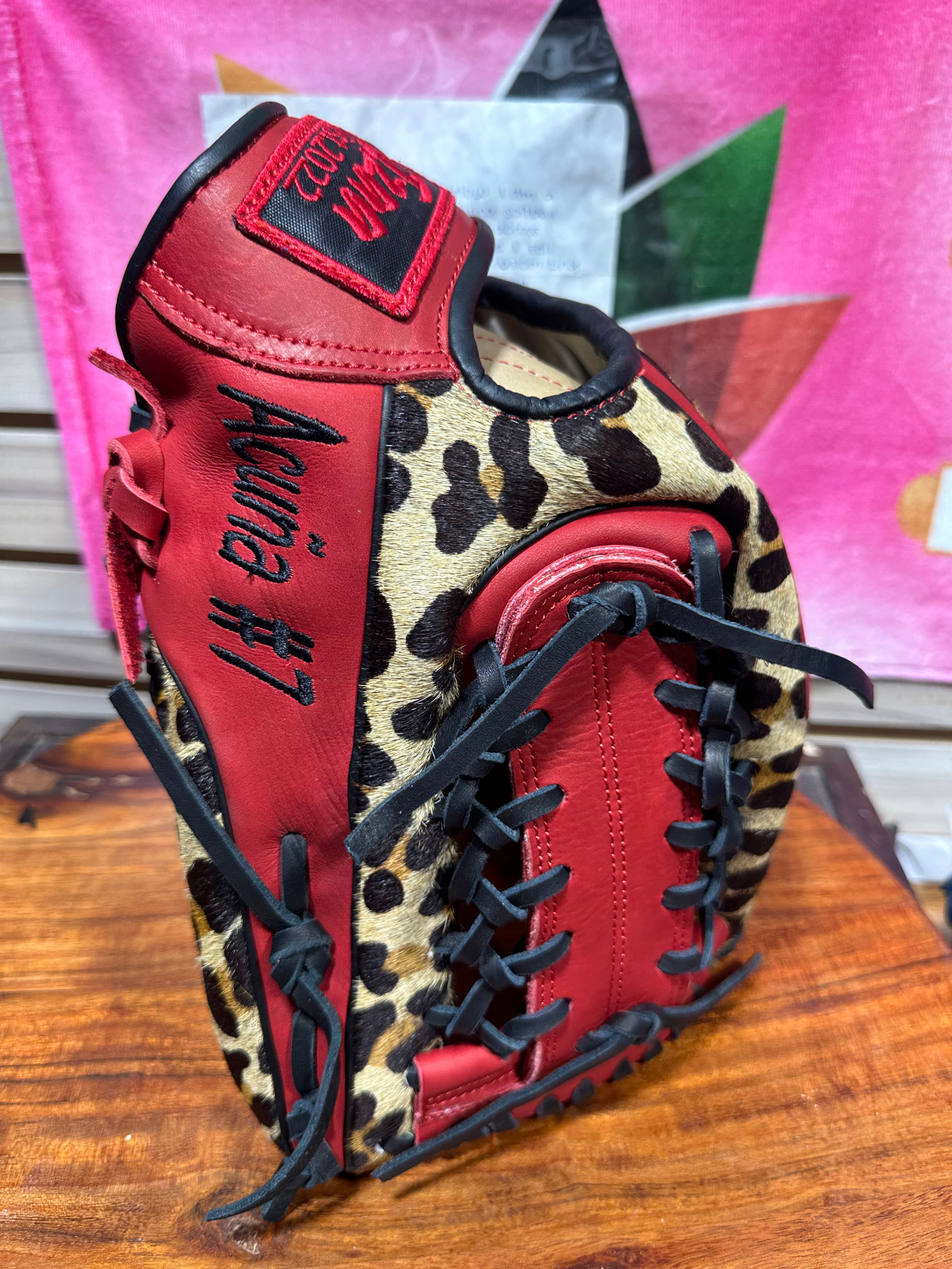 Custom Only - Leopard and Smooth Leather, Any Size, Color, Web -Acuña