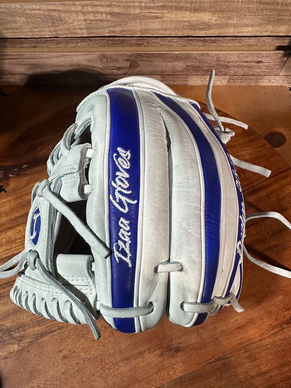 Thumbnail: Jezzy only customize any size , glove comes oiled and broken in and extra paddin
