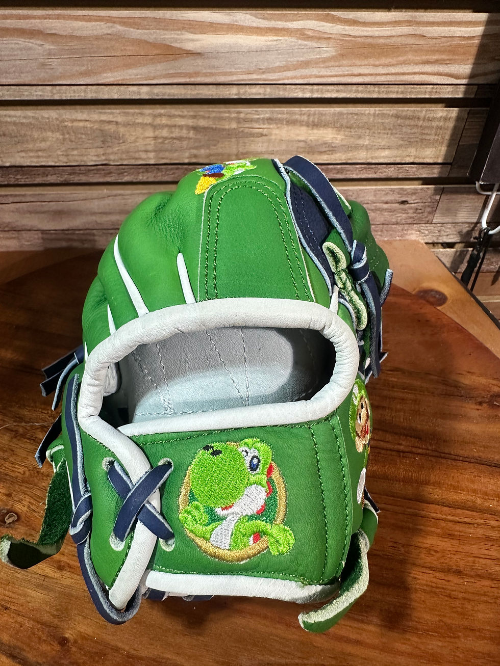 Thumbnail: Luigi , kids small hands customized only , gloves comes oiled and broken in 