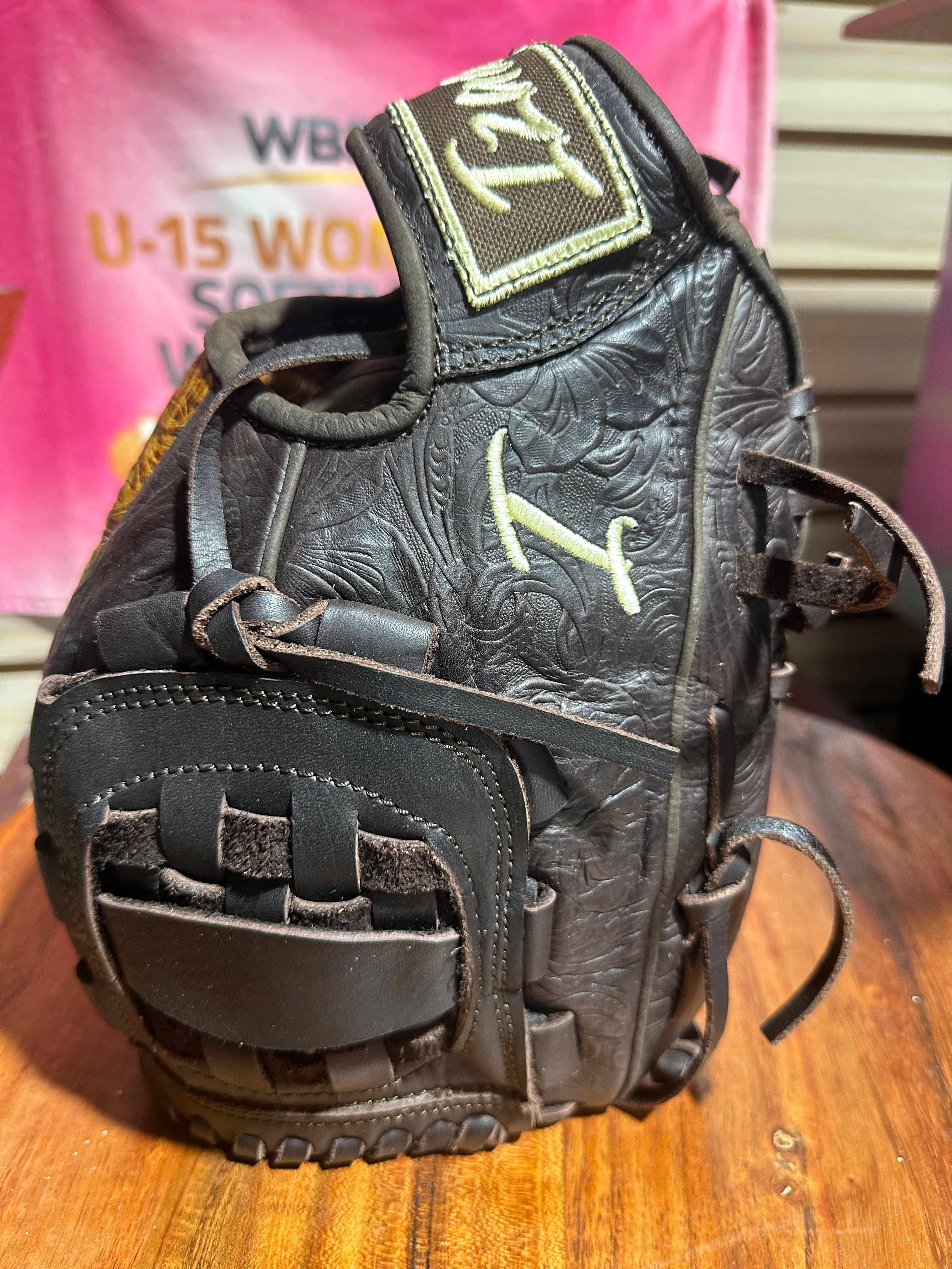 12.5” Lefty LHT vaquero reinforce web oiled and broken in 