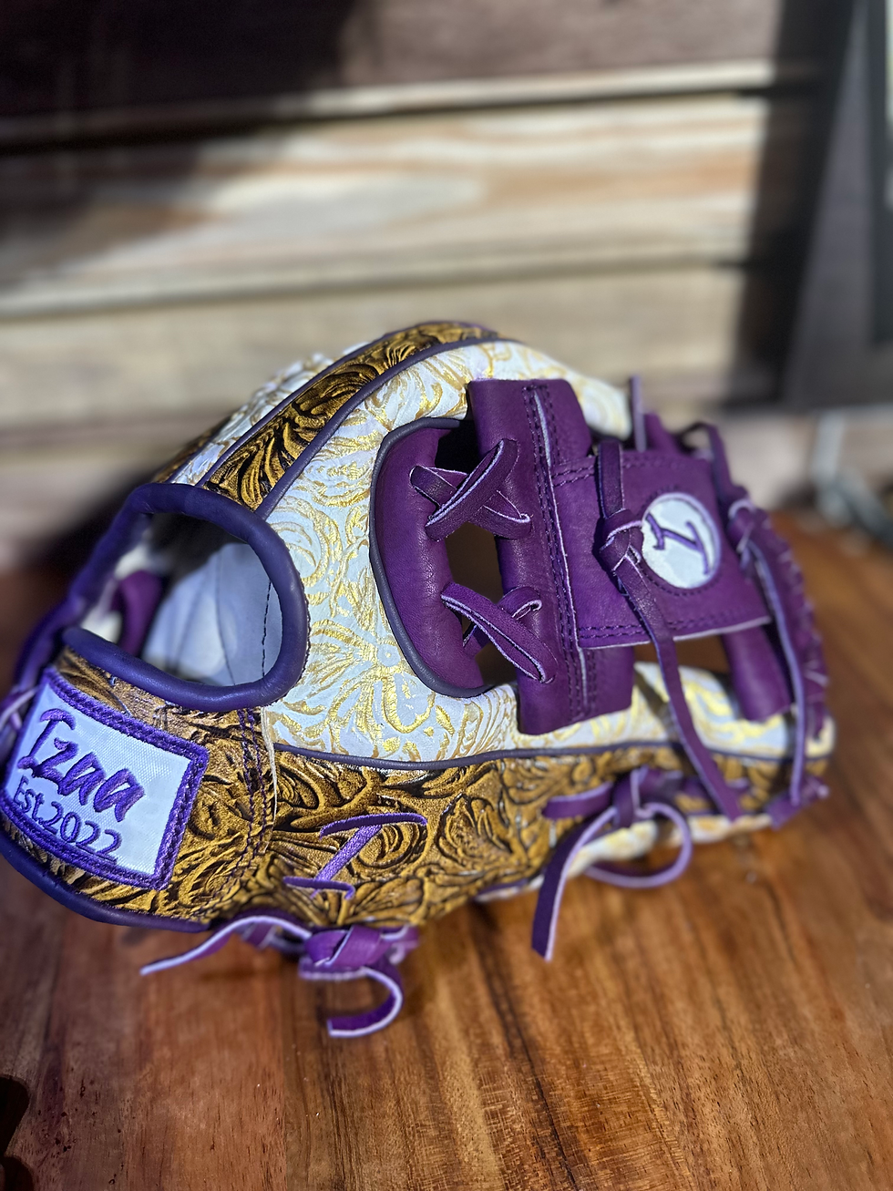 Thumbnail: 12” vaquero honey , vaquero gold l web purple