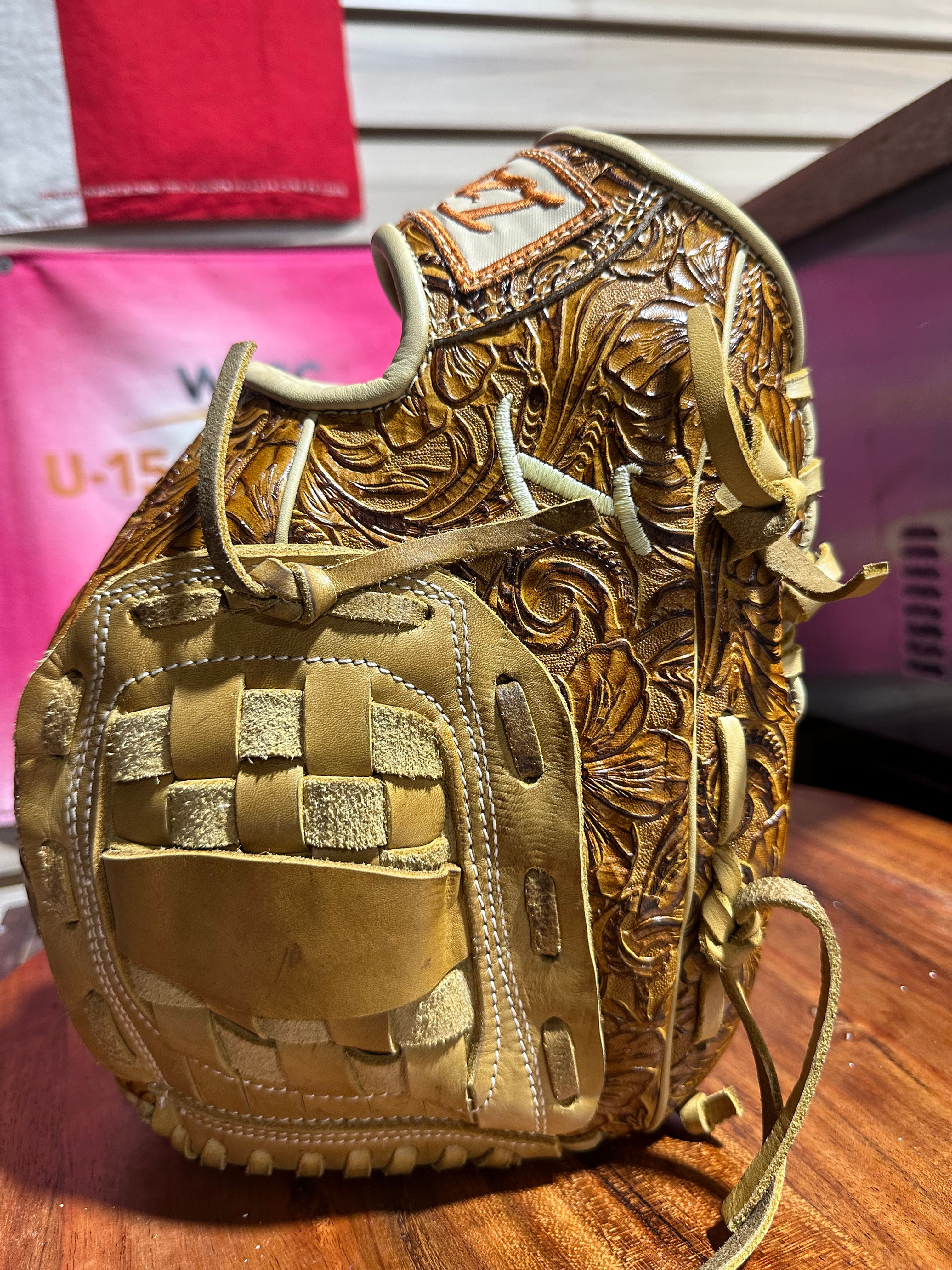 13” Lefty LHT, vaquero reinforce web oiled broken in 