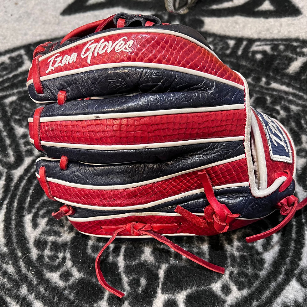 Thumbnail: 11.75", RHT, V-Web, Elite 2A, SnakeSkin in Red-Navy - #1B-559