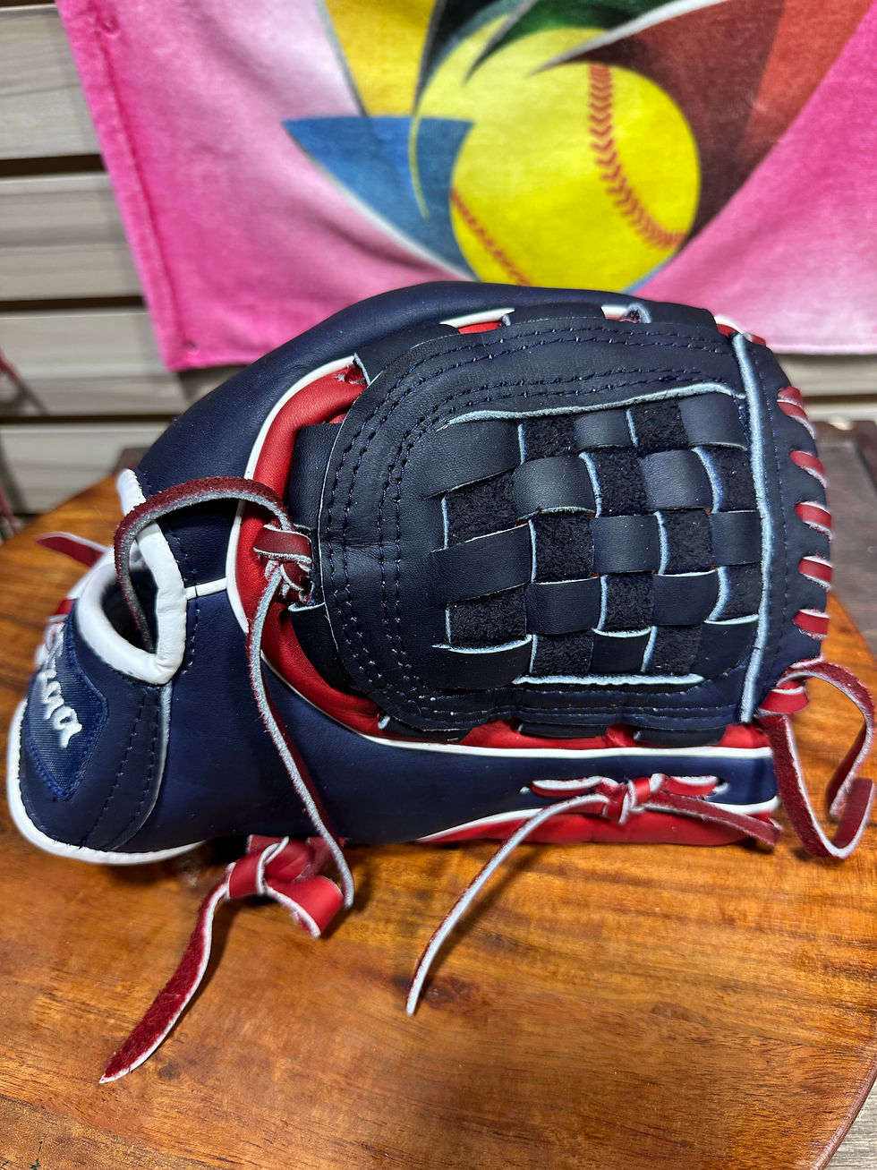 Thumbnail: 11.75”RHT blue /Red kids oiled and broken in , game ready 
