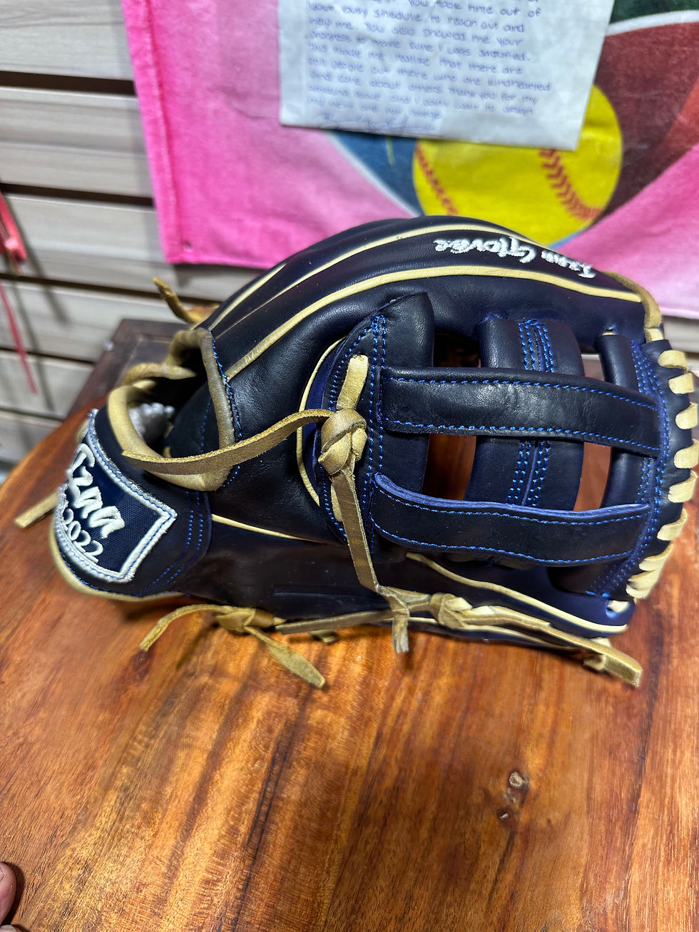 Thumbnail: 11.75”RHT, H-Web navy blue oiled and broken in , extra padding 