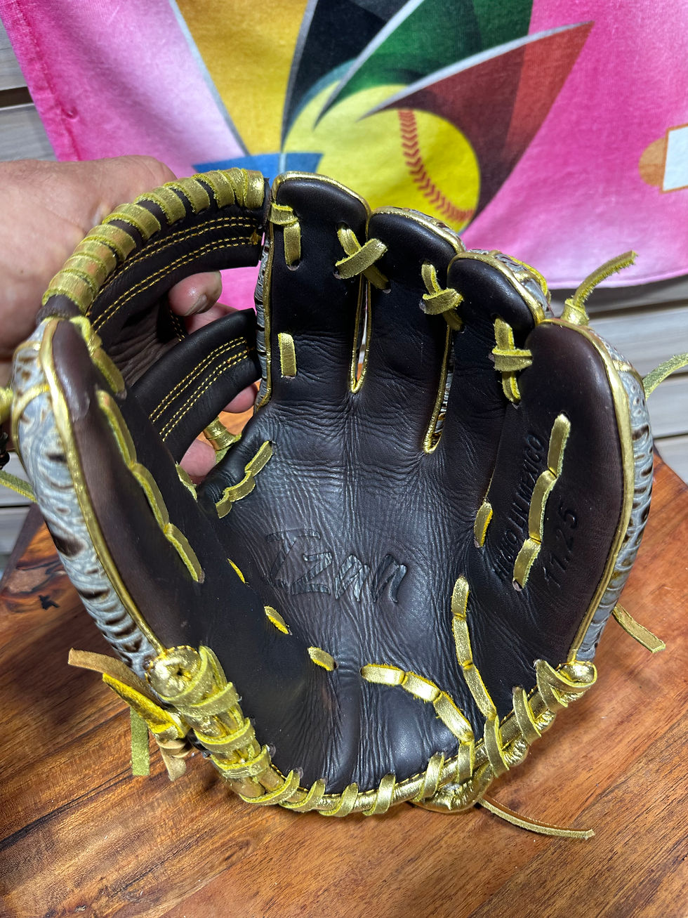 Thumbnail: 11.5”, coco churro web brown oiled broken in extra padding 