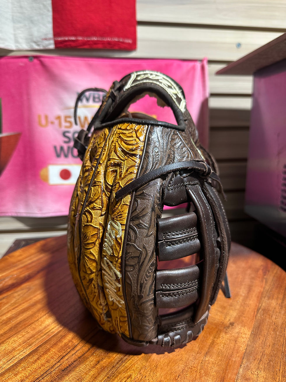 Thumbnail: Sale,13” Lefty LHT , H-Web vaquero honey /brown oiled and broken in 