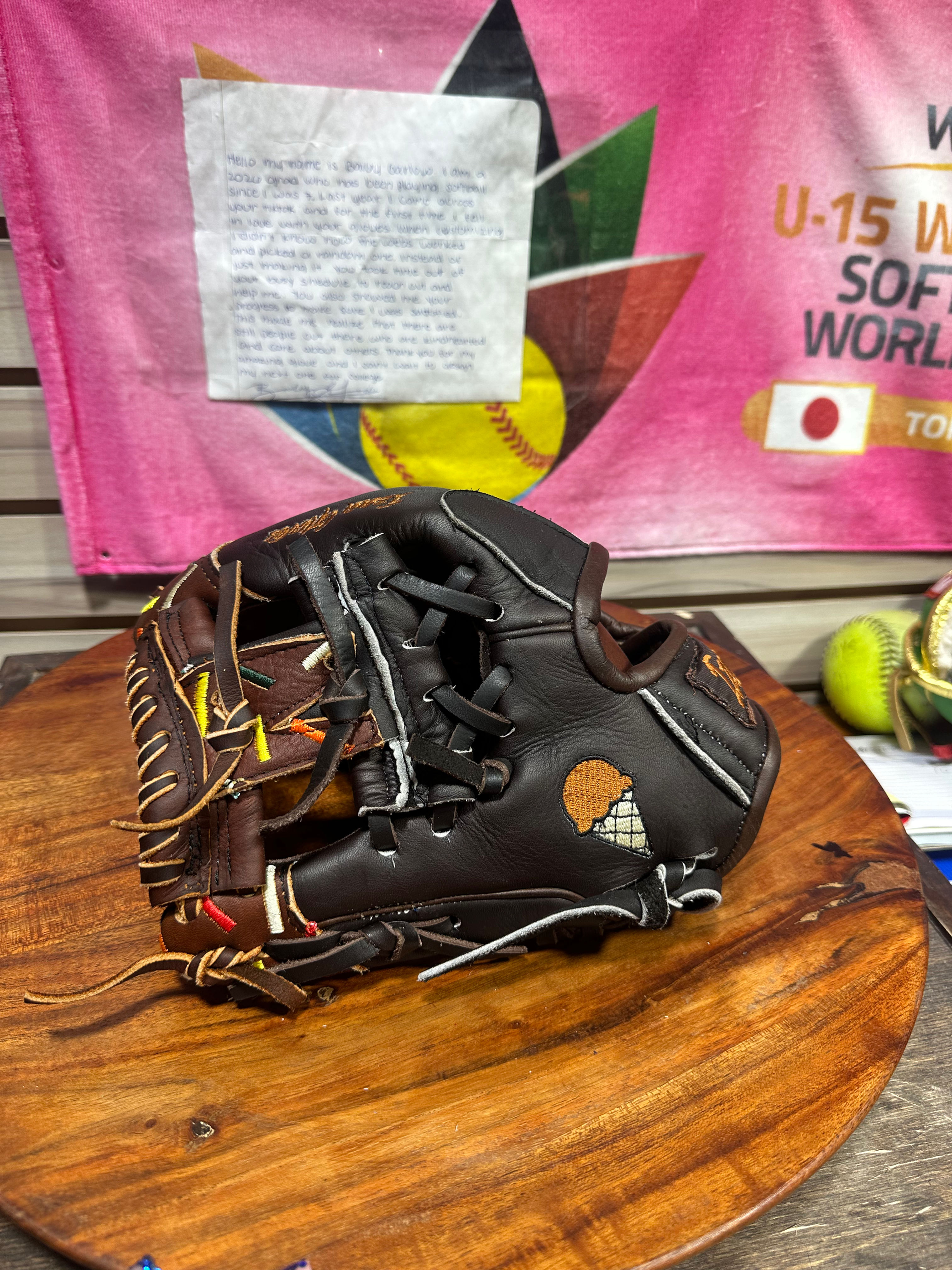11.5” LHT, I-Web, Ice Cream and Sprinkles Baseball Glove in Dark Chocolate